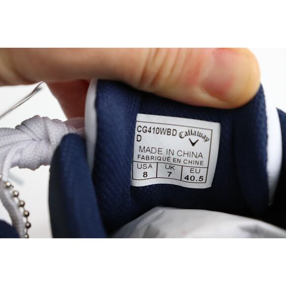 BRAND NEW Callaway Men's Golf Shoes Size 8 White Navy Red CG410WBD Spiked - Picture 4 of 9